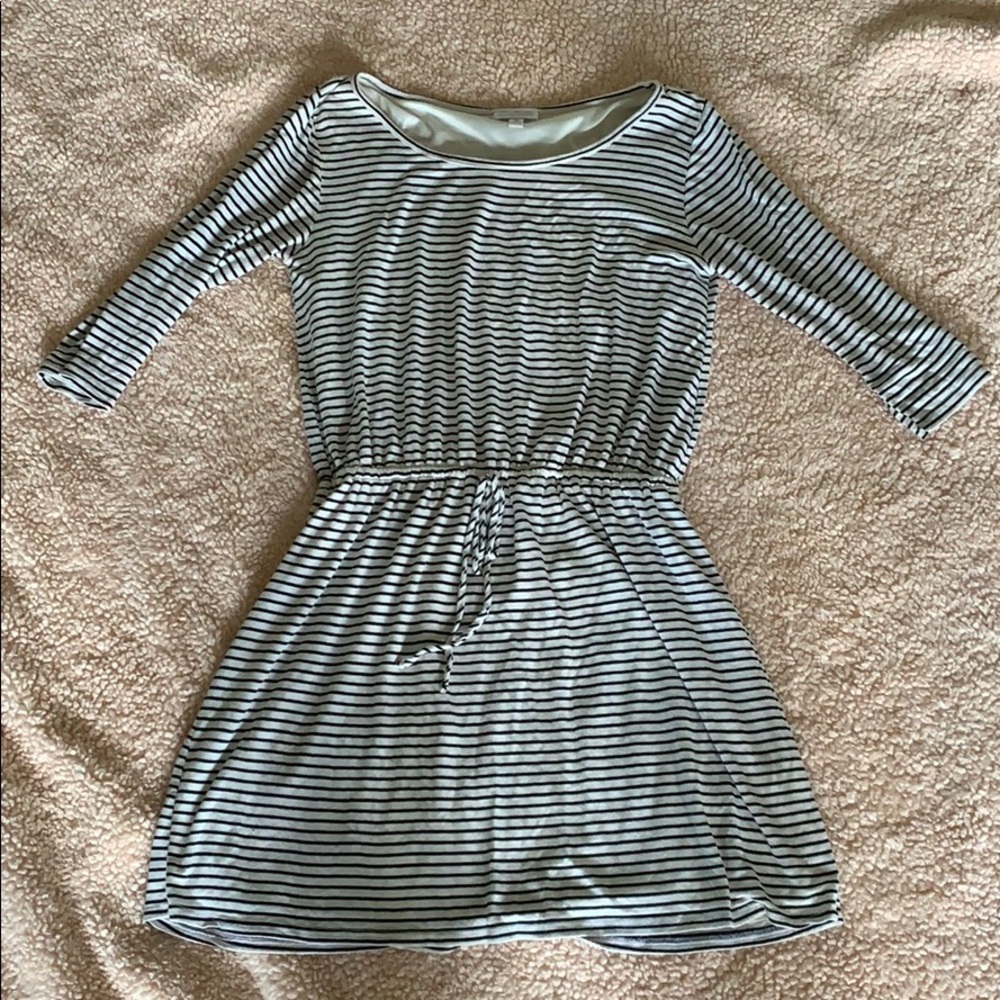 Black and White Striped Dress